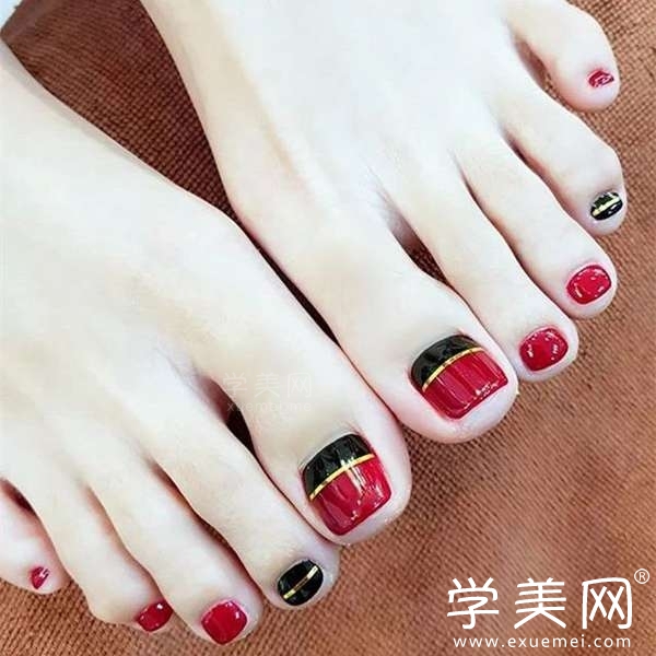 显白脚趾美甲  学美网