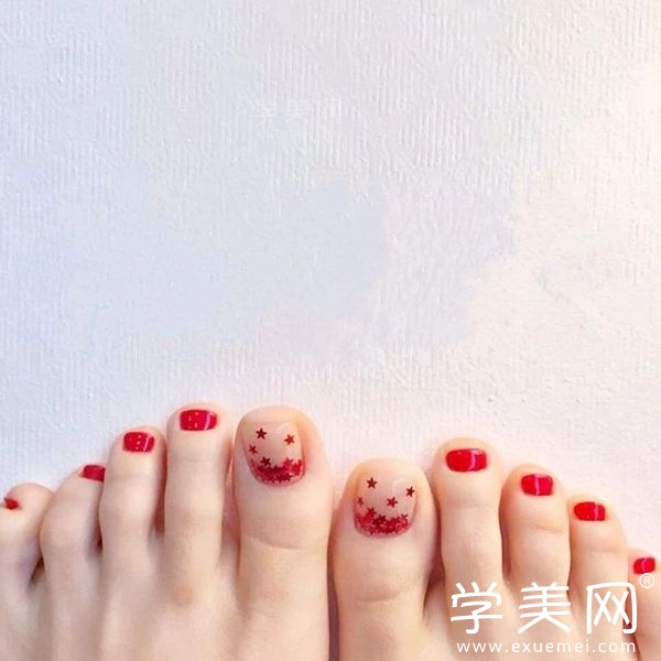 显白脚趾美甲  学美网